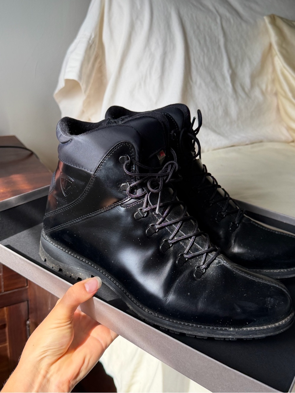 Rossignol Black Men's Lace-Up Ankle Boots